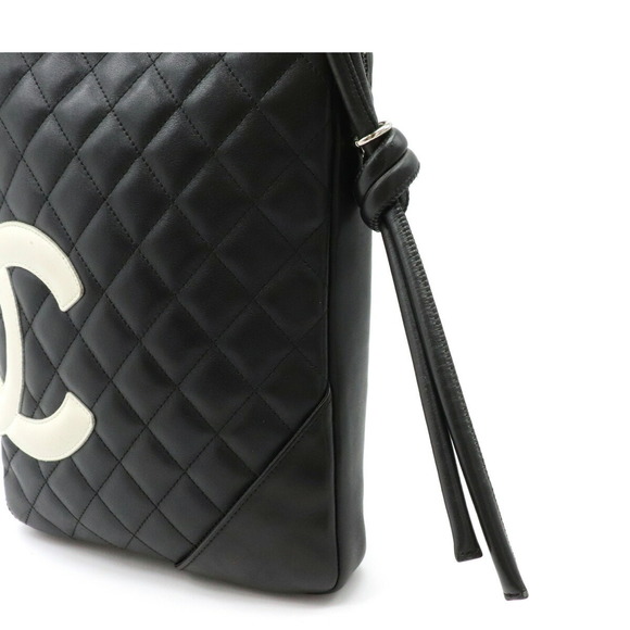 Chanel Coco Mark Pochette Shoulder Bag Crossbody Black White - Picture 7 of 9